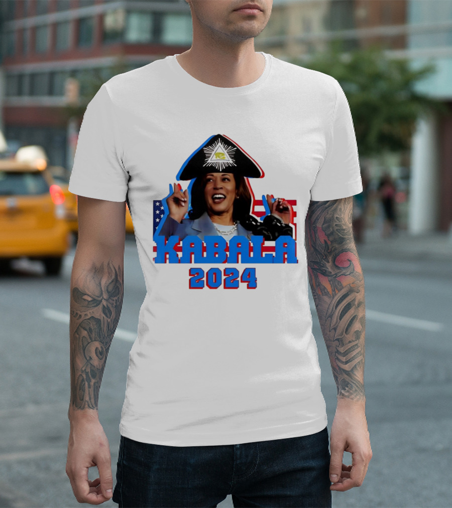 Kabala 2024 Aarashidart Illuminati Eyepatch Patriot T-Shirt