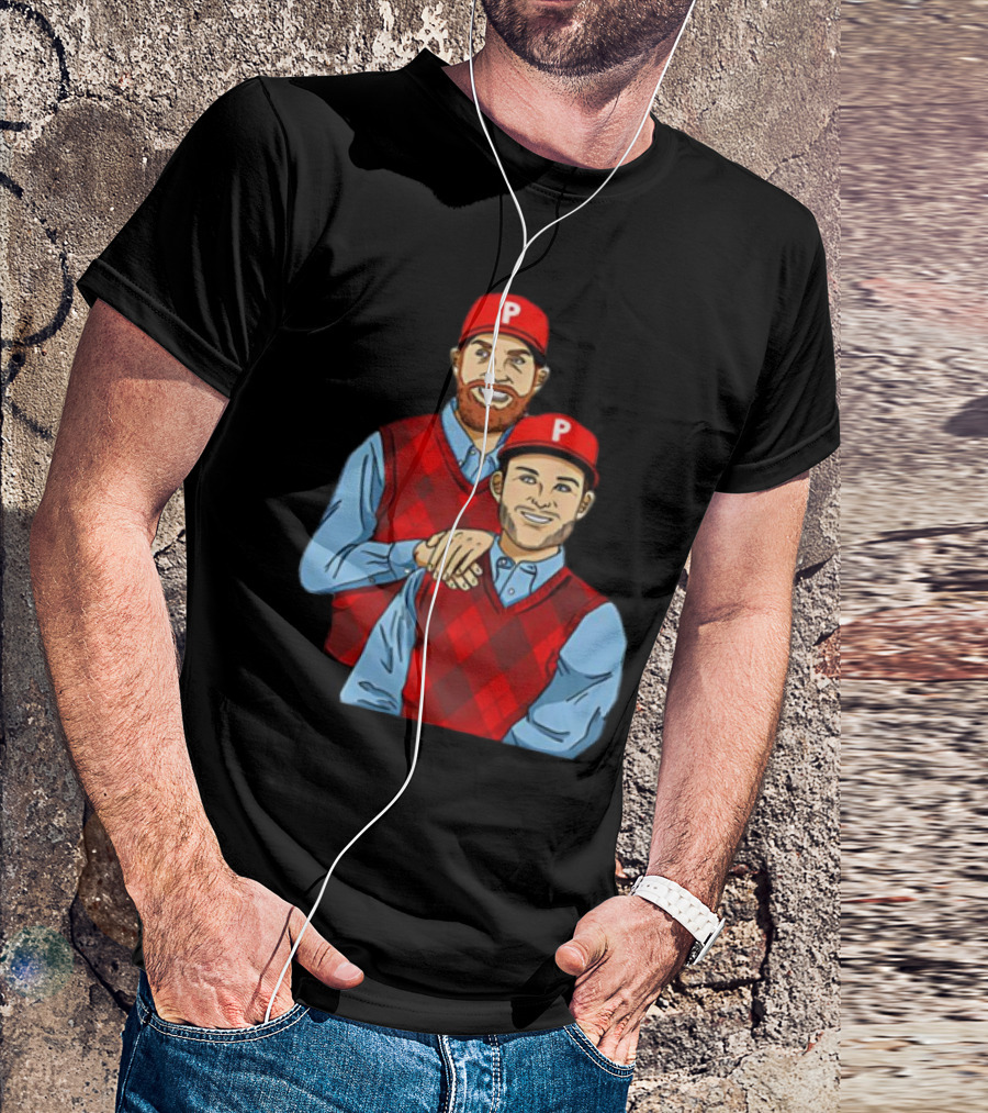Phillies Step Brothers Movie Parody With Red Caps And Argyle Sweaters T-Shirt
