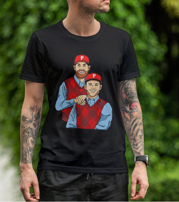 Phillies Step Brothers Movie Parody With Red Caps And Argyle Sweaters T-Shirt