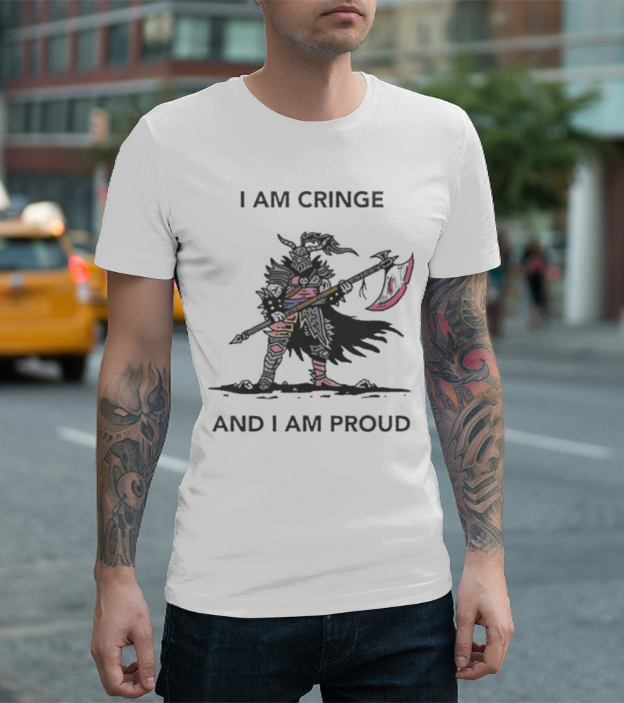 I Am Cringe And I Am Proud Warrior With Scythe T-Shirt