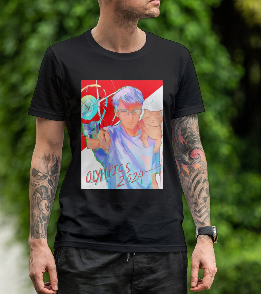 Yusuf Dikeç Anime Style With Cat Archery Olympics T-Shirt