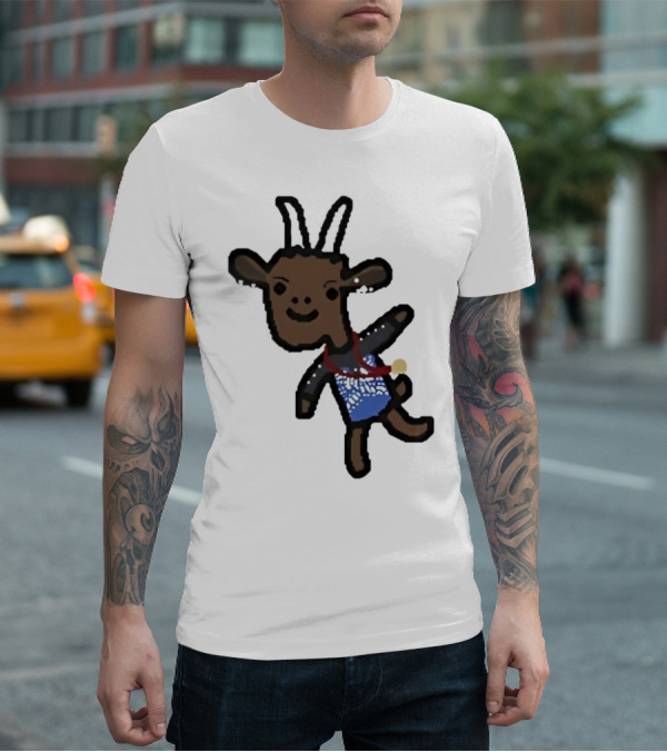 Goat Wearing Medal Inspired By Gymnastics Champion T-Shirt