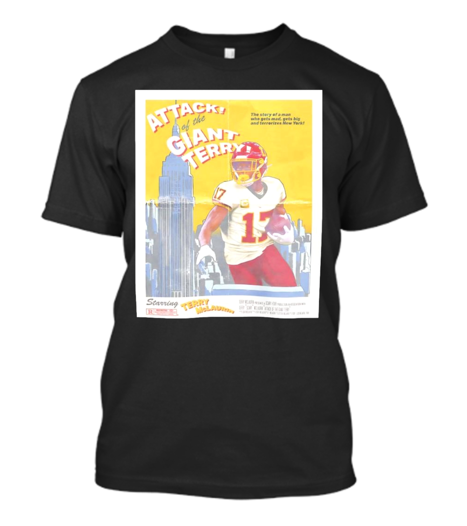 Attack Of The Giant Terry Starring Terry McLaurin Washington Commanders New York T-Shirt