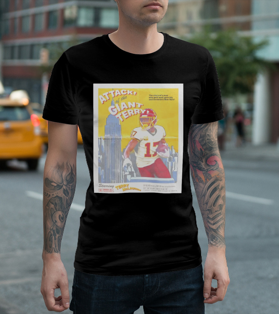 Attack Of The Giant Terry Starring Terry McLaurin Washington Commanders New York T-Shirt