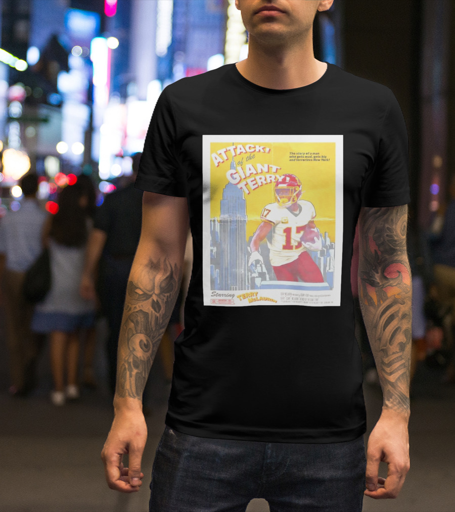 Attack Of The Giant Terry Starring Terry McLaurin Washington Commanders New York T-Shirt