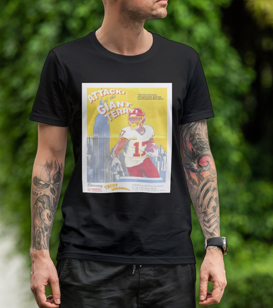 Attack Of The Giant Terry Starring Terry McLaurin Washington Commanders New York T-Shirt