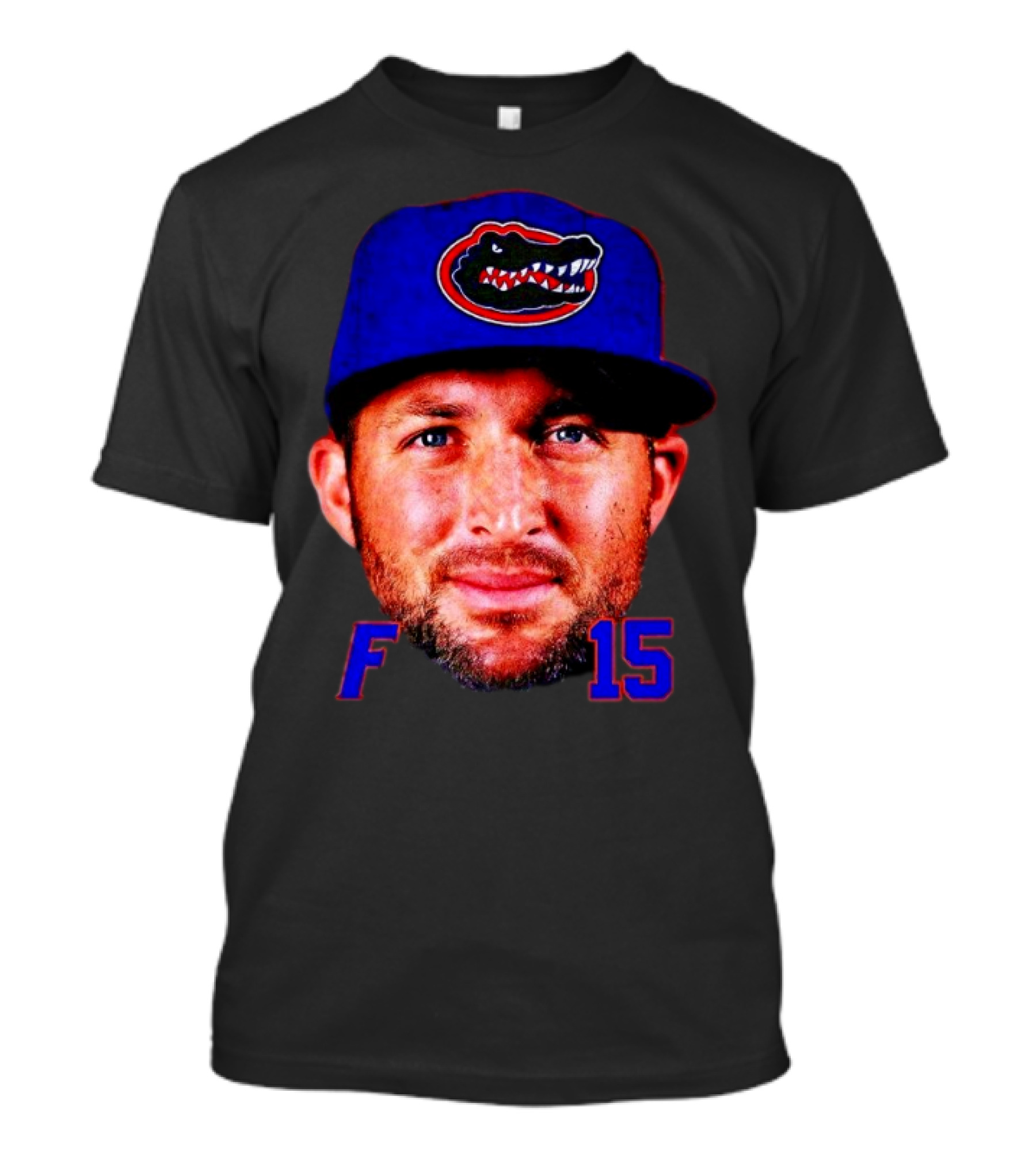 Florida Gators Tim Tebow 15 Face Cap T-Shirt