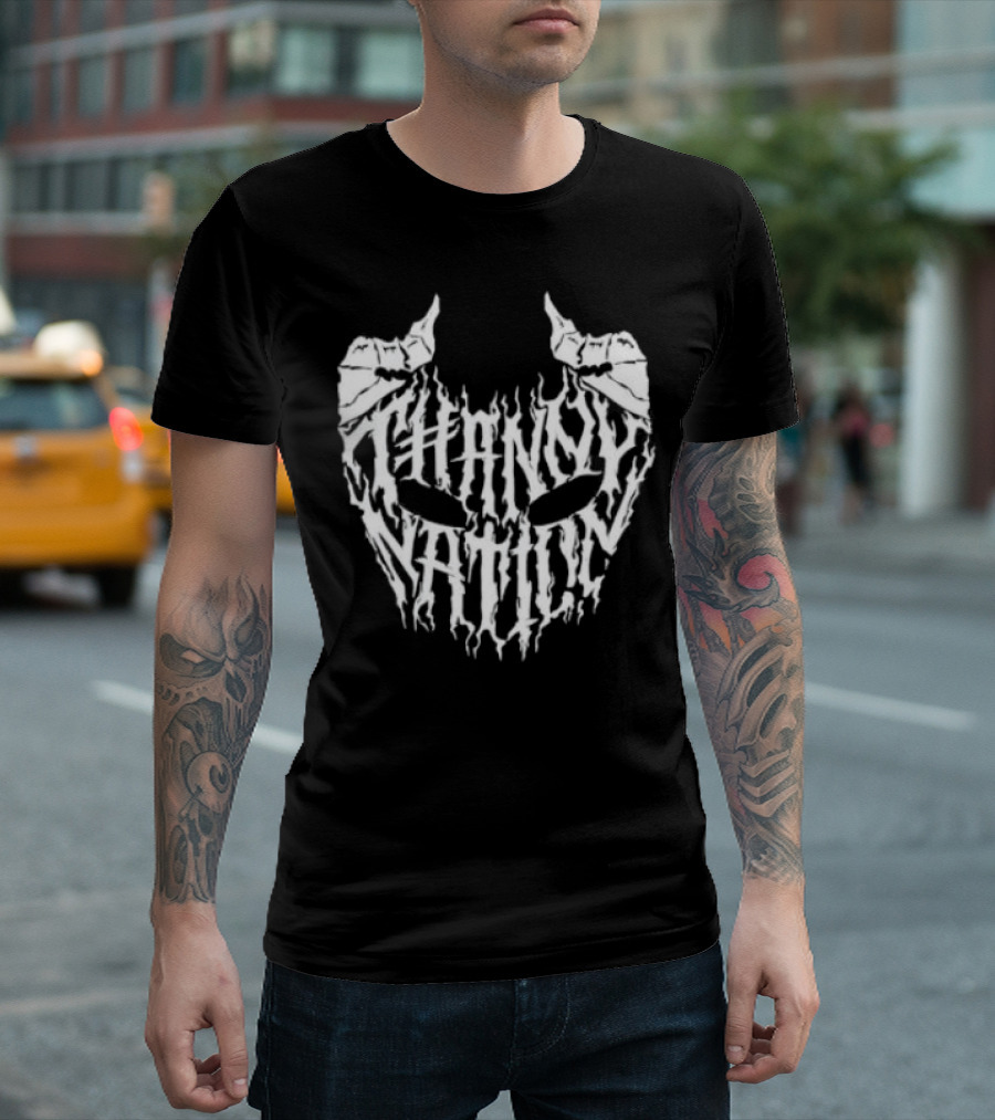 Thanny Nation Flame Text With Mask T-Shirt