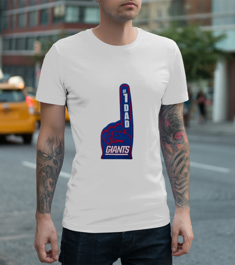 1 Dad Giants New York Giants Happy Father’s Day T-Shirt