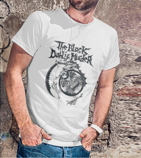 The Black Dahlia Murder Shield Demon Graphic White T-Shirt