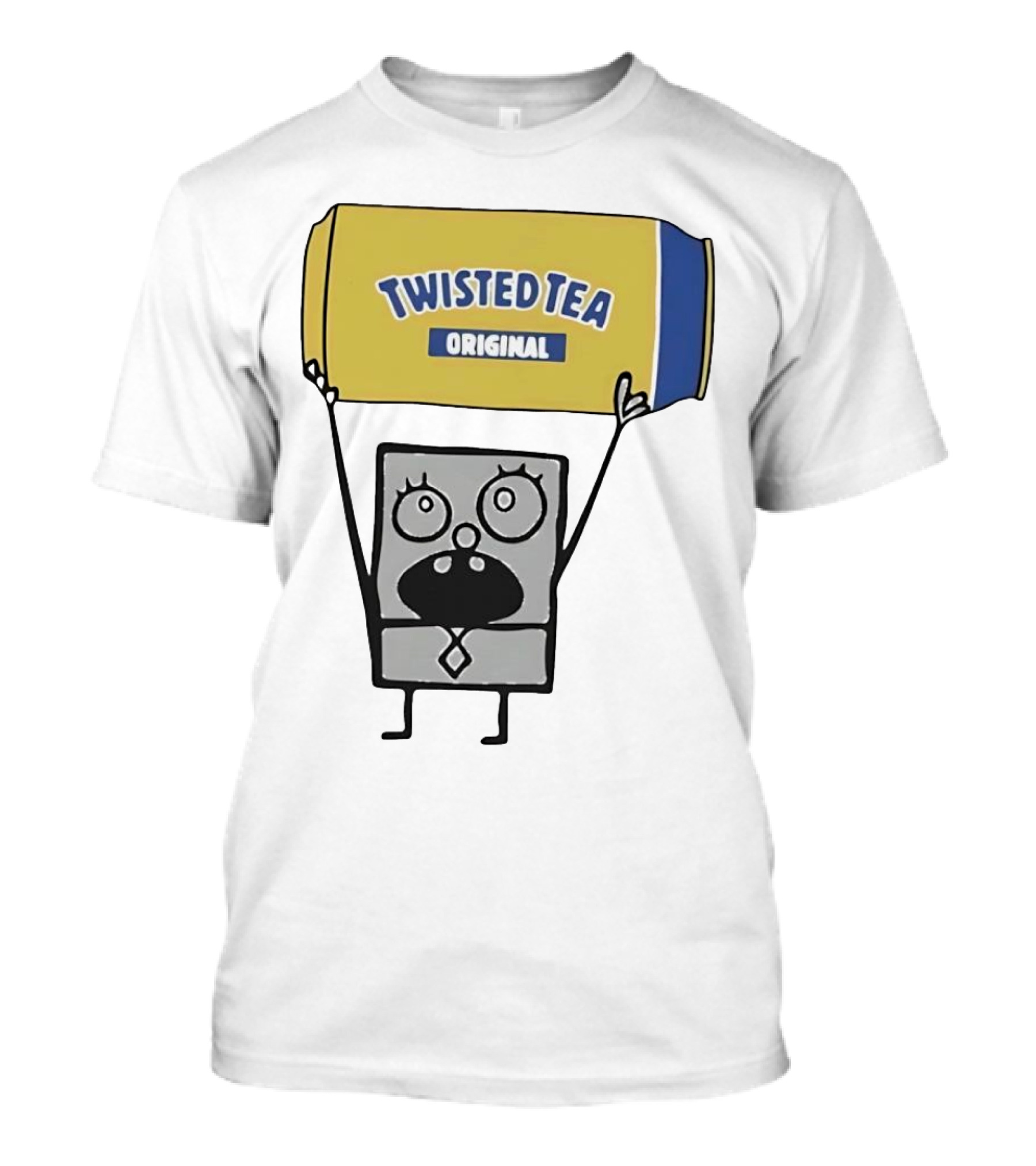 SpongeBob Doodlebob Holding Twisted Tea Original Can T-Shirt