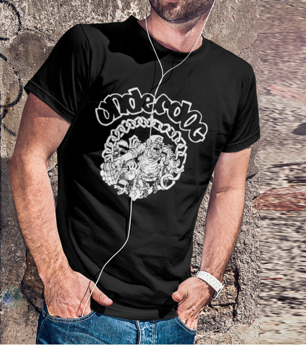 Underdog Graphic With Chains And Characters T-Shirt