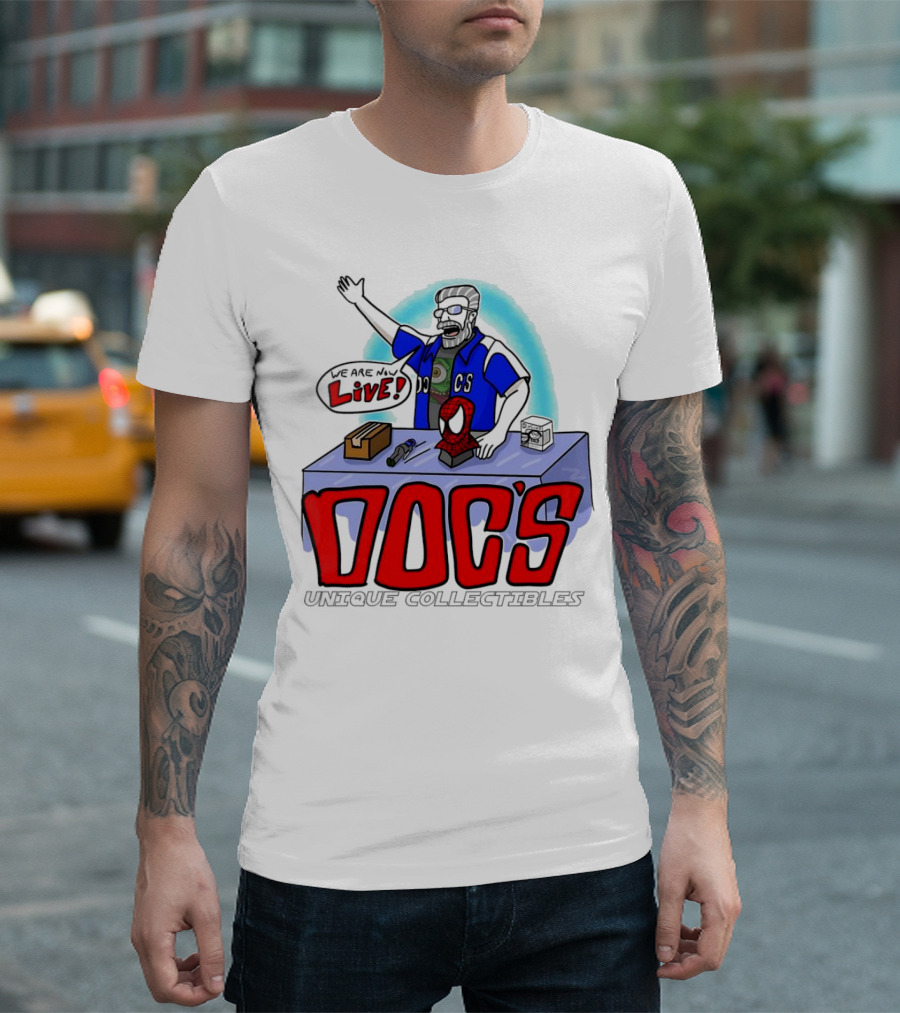 Doc's Unique Collectibles We Are Now Live T-Shirt