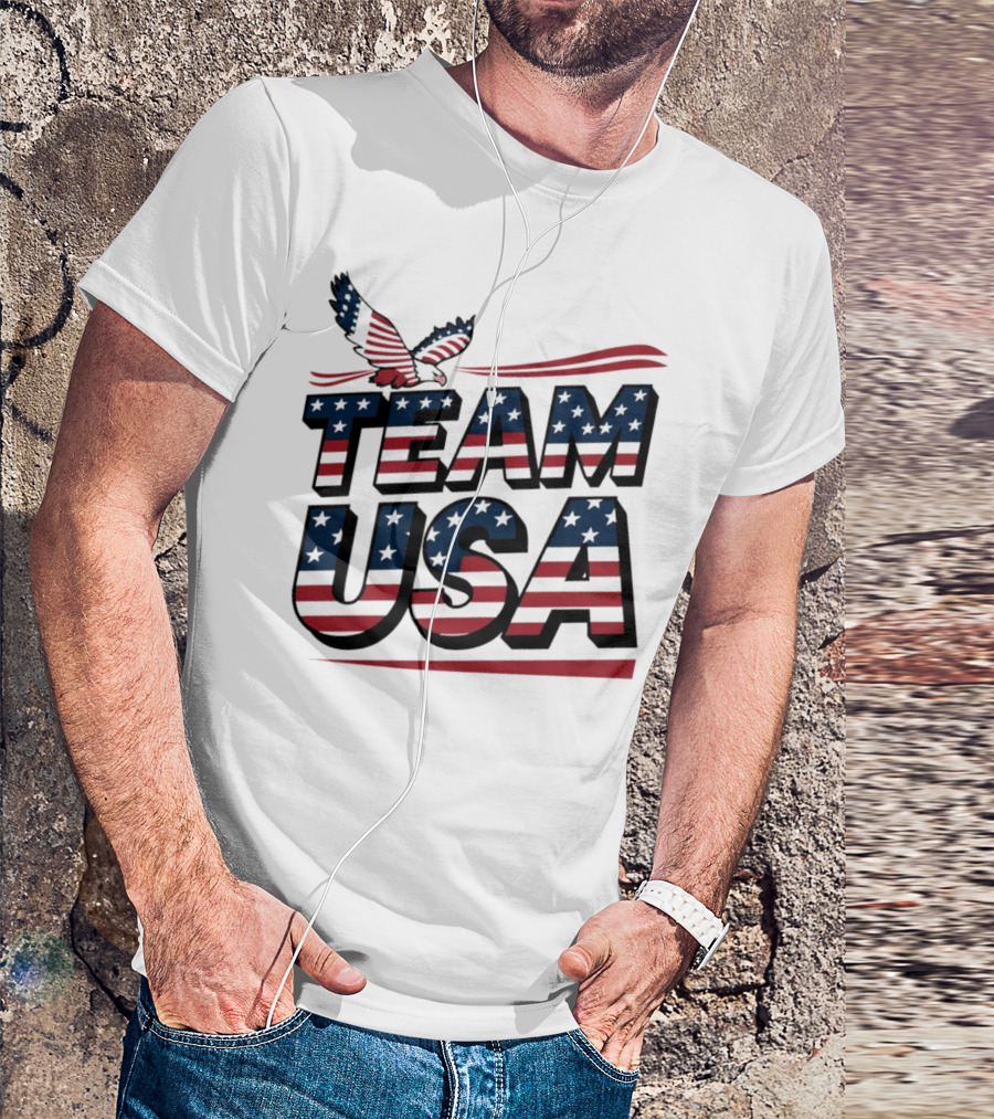 Team USA Eagle Flag Patriotic T-Shirt