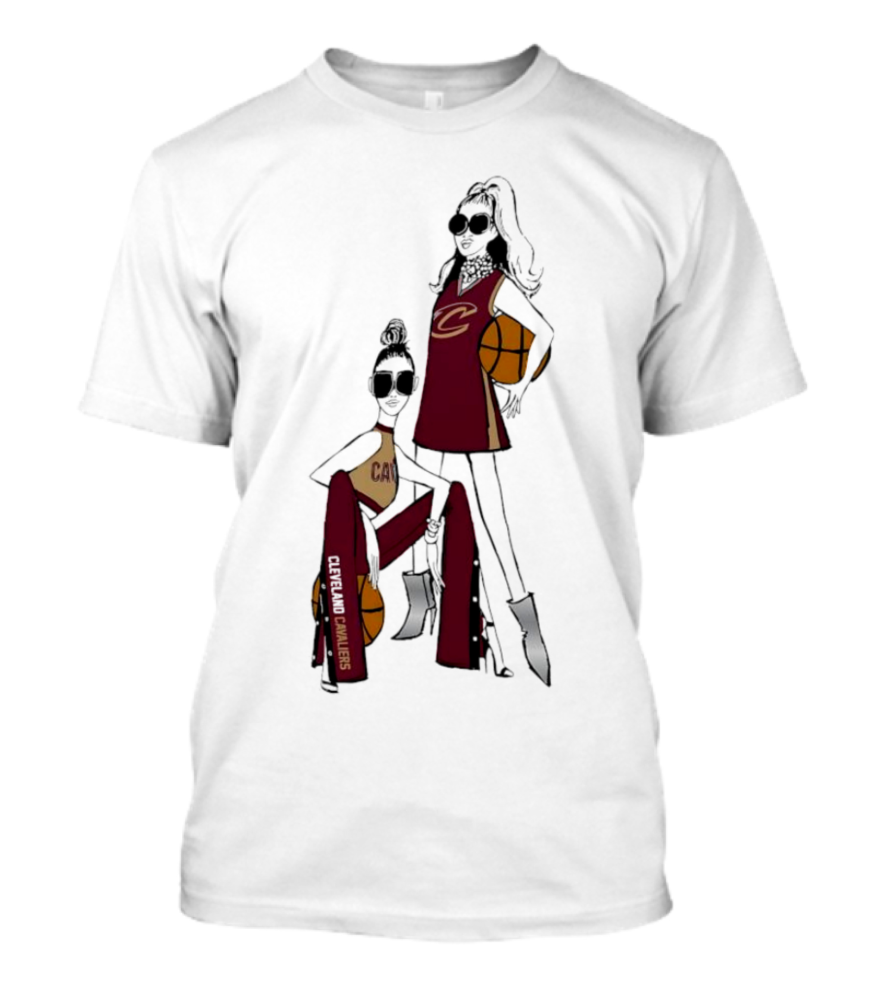 Cleveland Cavaliers G-III 4Her Basketball Girls Fitted Fashion T-Shirt