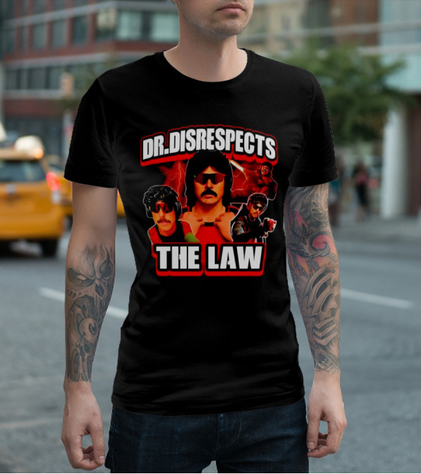 Dr Disrespects The Law Gamer Lightning Action T-Shirt