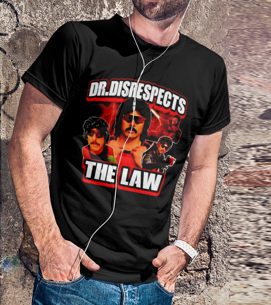 Dr Disrespects The Law Gamer Lightning Action T-Shirt