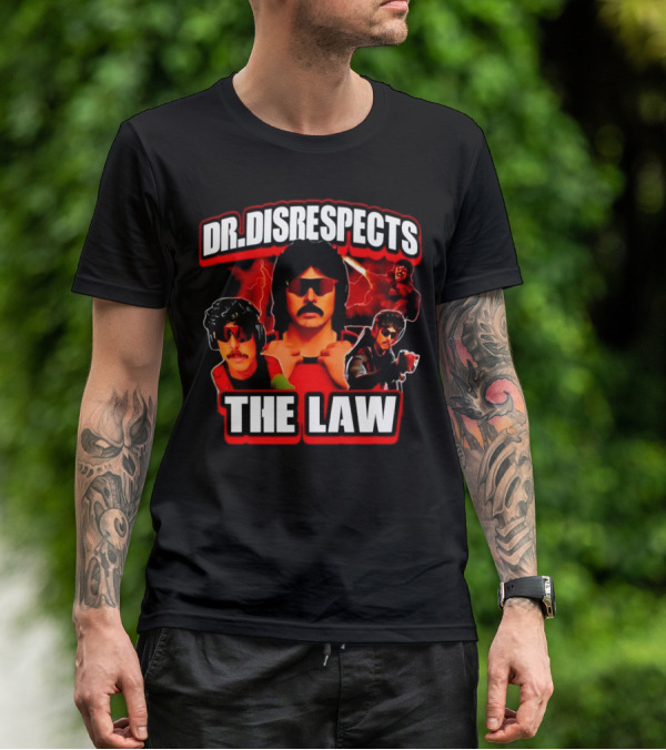 Dr Disrespects The Law Gamer Lightning Action T-Shirt