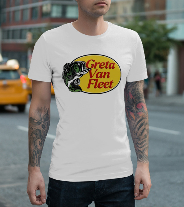 Greta Van Fleet Bass Fishing Oval Bass Emblem T-Shirt