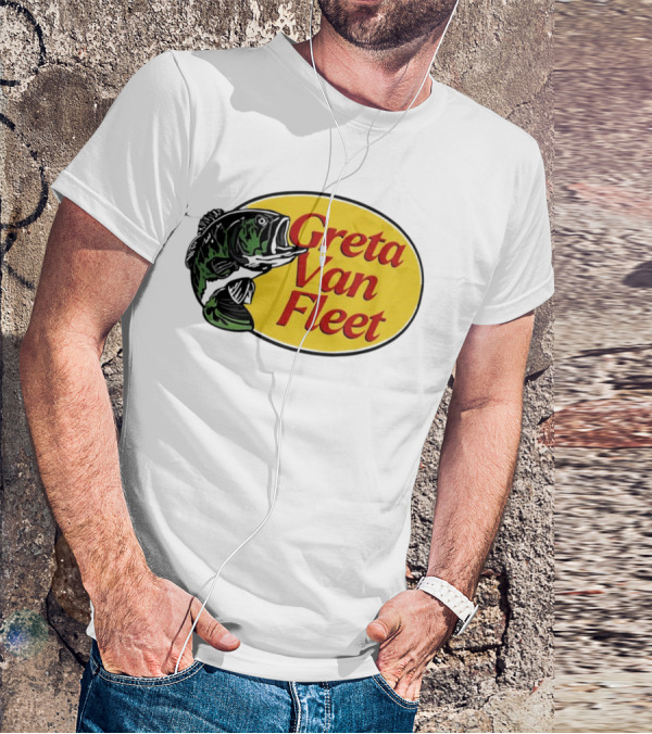 Greta Van Fleet Bass Fishing Oval Bass Emblem T-Shirt