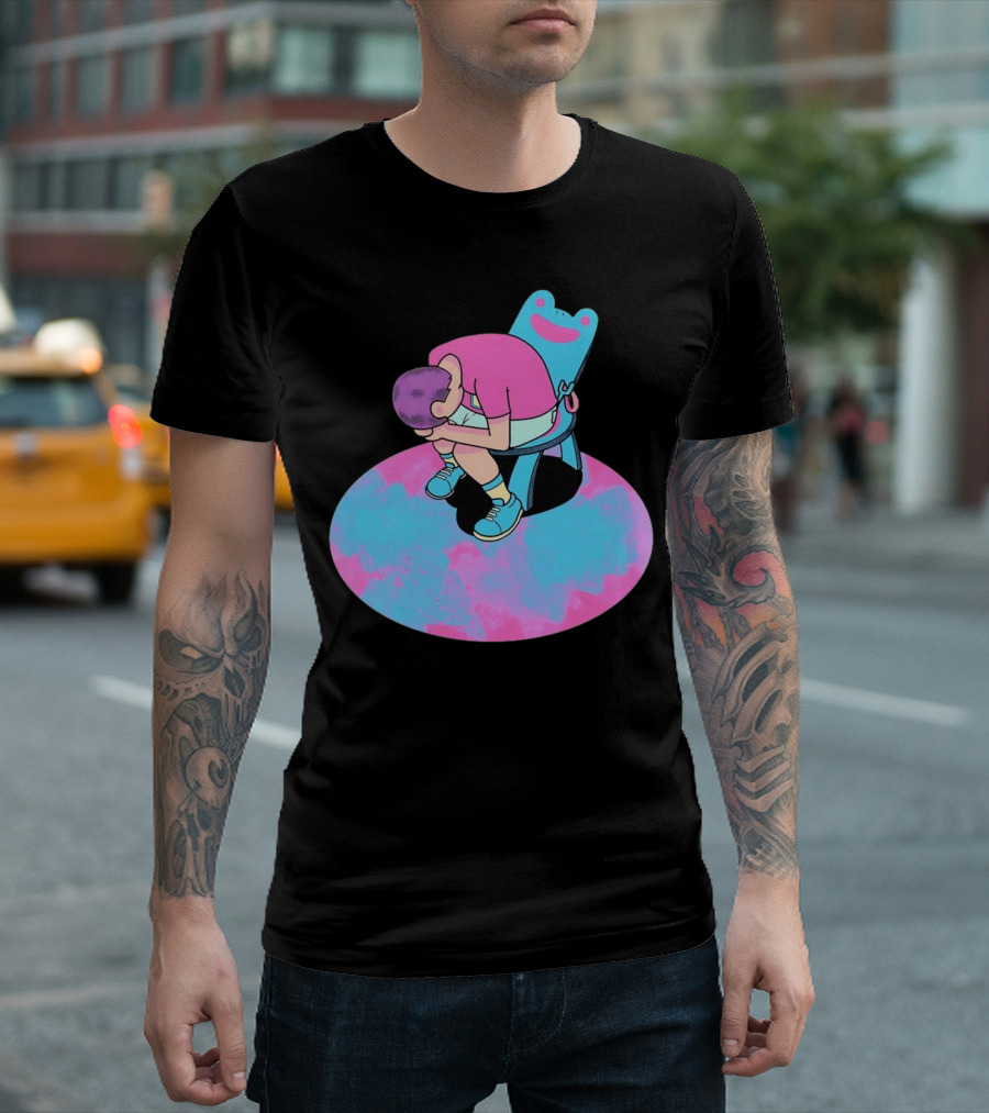Bell Tolls X My Bells Child In Chair Art With Pink And Blue Palette T-Shirt