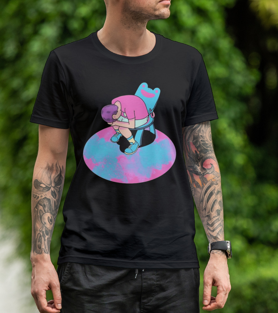 Bell Tolls X My Bells Child In Chair Art With Pink And Blue Palette T-Shirt