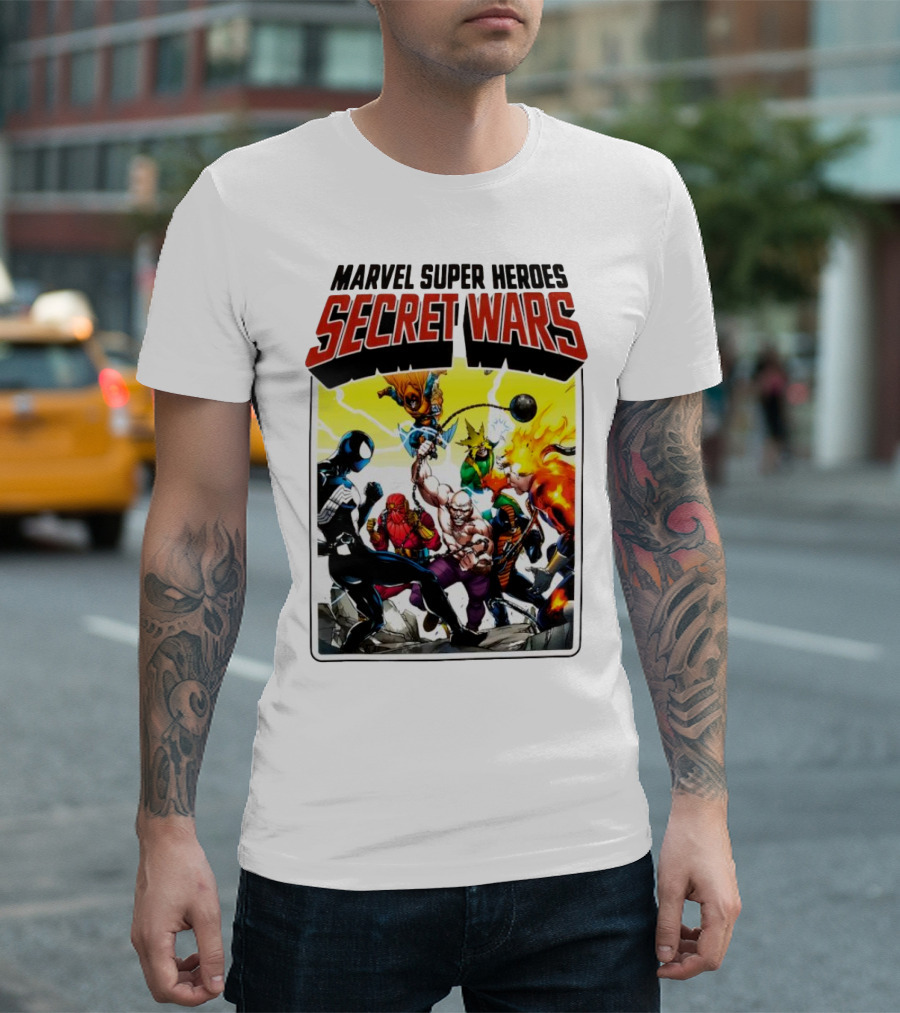 Marvel Super Heroes Secret Wars Spider-Man vs Super Villains Classic Conflict T-Shirt