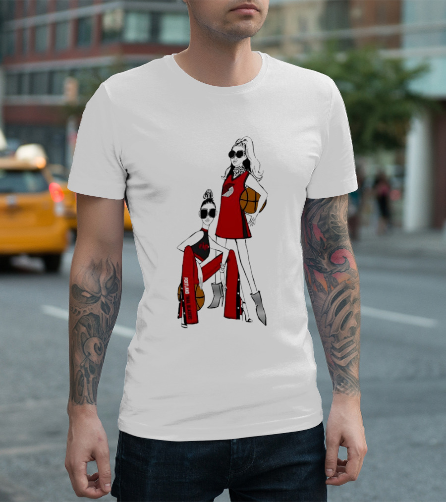 Portland Trail Blazers Rip City Basketball G-III 4Her Girls Fitted T-Shirt