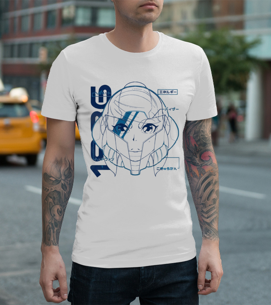 Samus Aran Metroid Heroine 1986 Visor Energy Icon Japanese T-Shirt