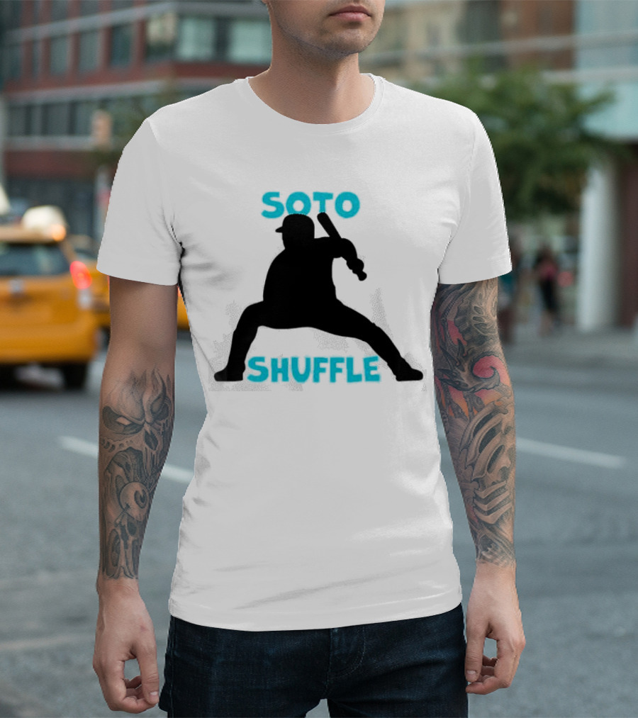 New York Yankees Soto Shuffle Silhouette Baseball Stance T-Shirt