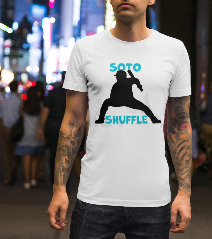 New York Yankees Soto Shuffle Silhouette Baseball Stance T-Shirt