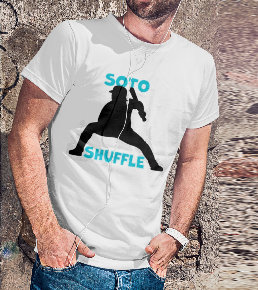 New York Yankees Soto Shuffle Silhouette Baseball Stance T-Shirt