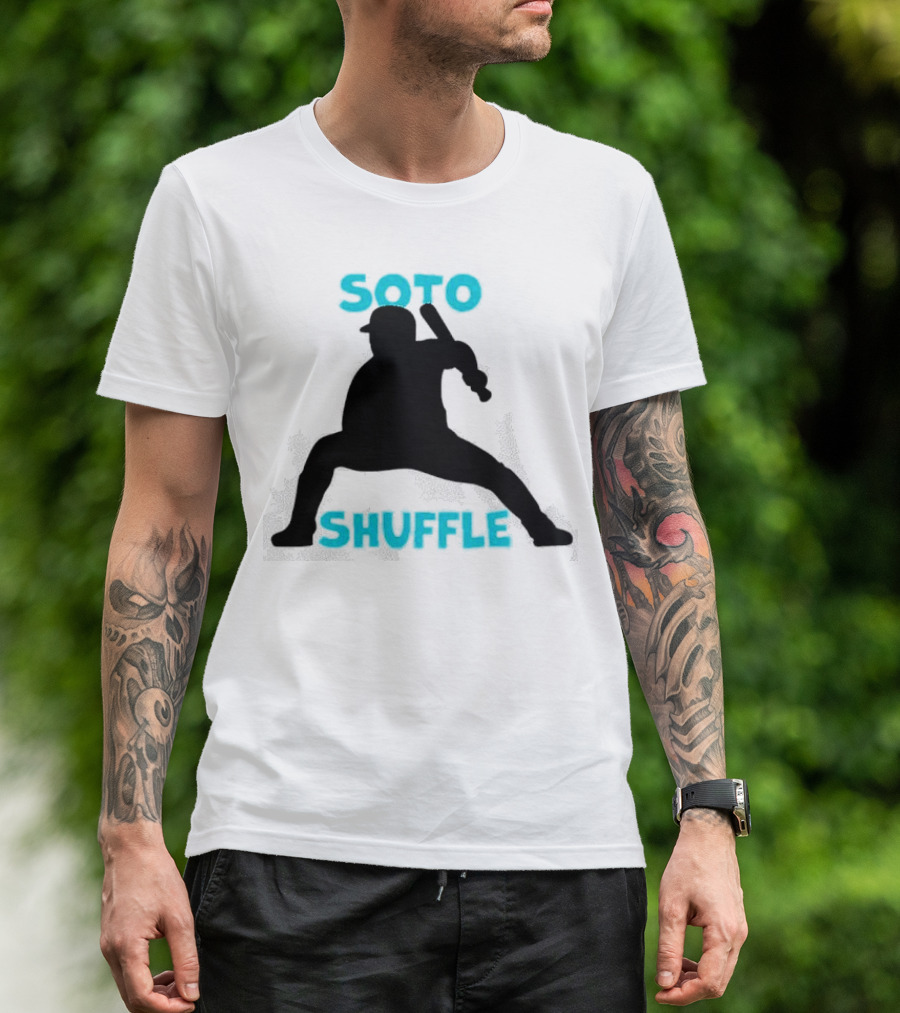 New York Yankees Soto Shuffle Silhouette Baseball Stance T-Shirt