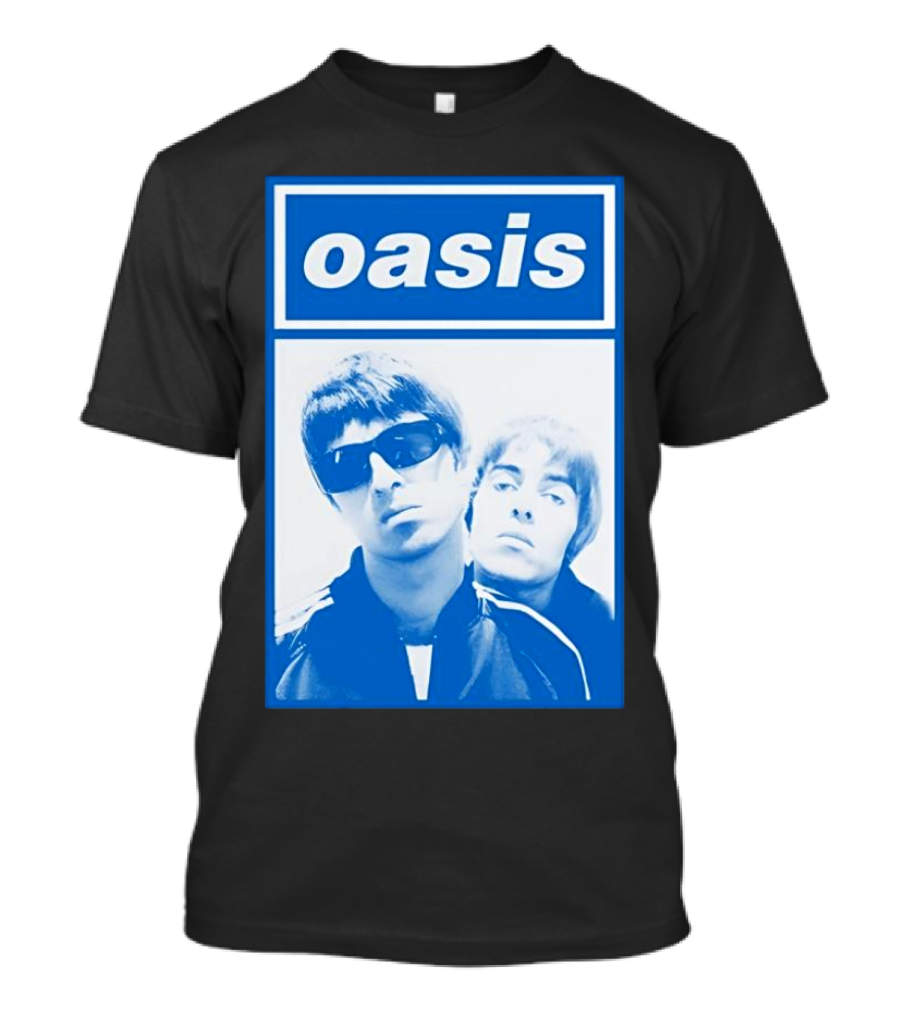 Oasis Noel And Liam Blue Photo T-Shirt