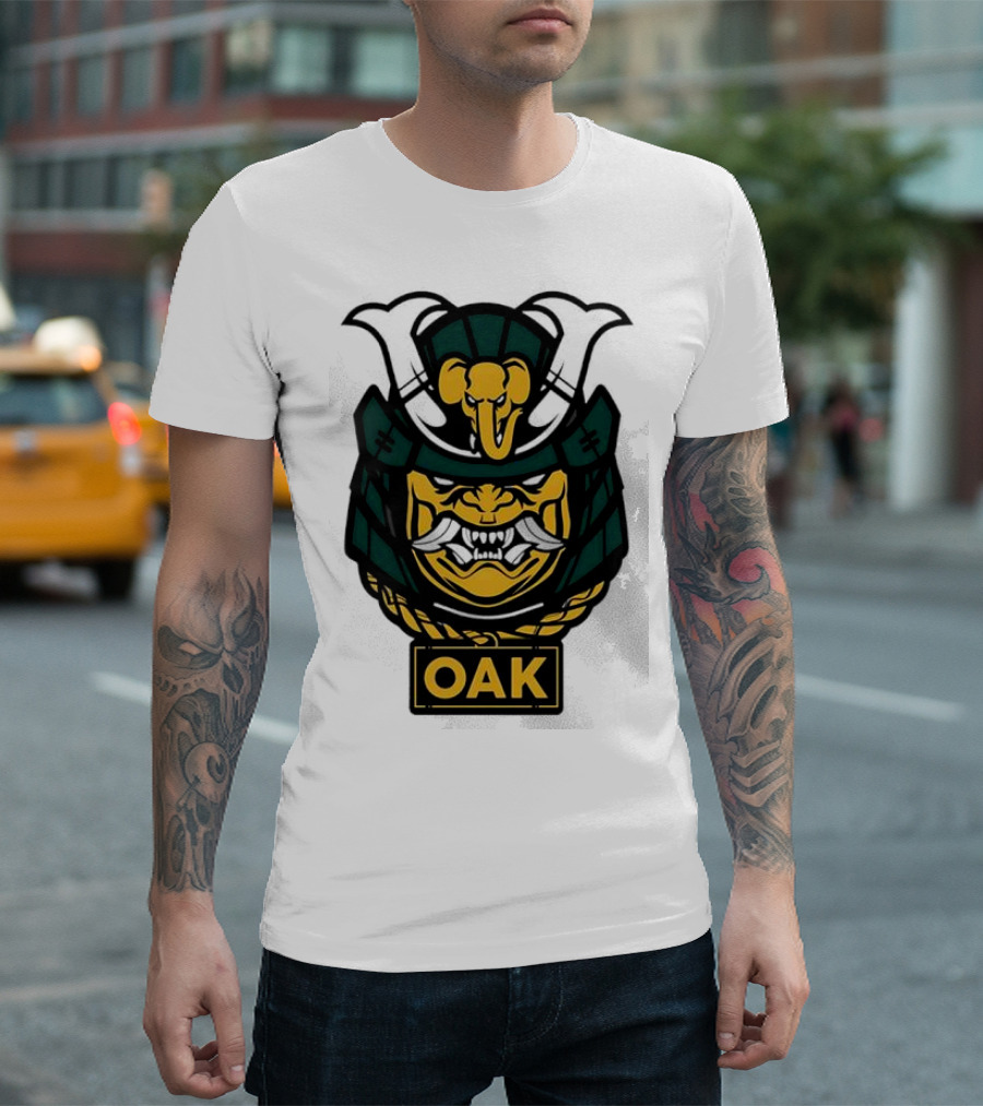 Oakland Athletics Samurai OAK Aggressive Mask T-Shirt