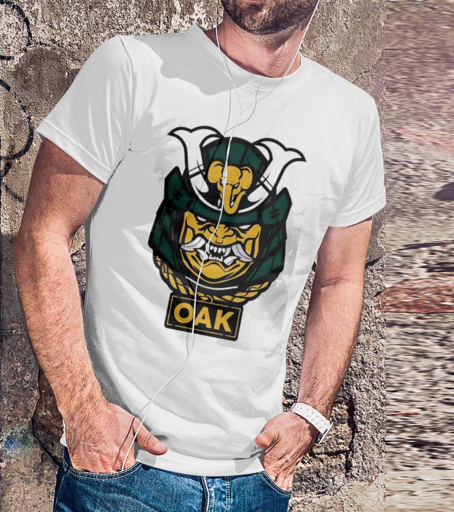 Oakland Athletics Samurai OAK Aggressive Mask T-Shirt