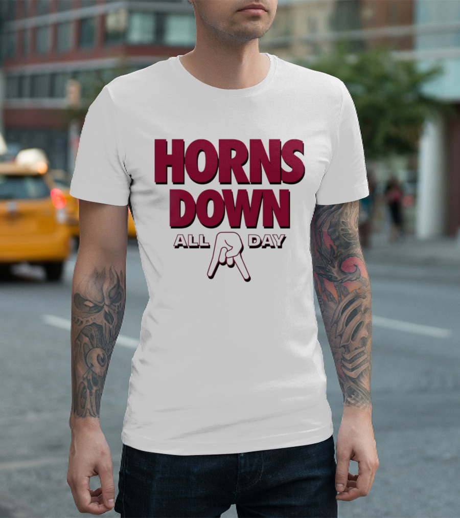 Horns Down All Day Oklahoma Sooners T-Shirt