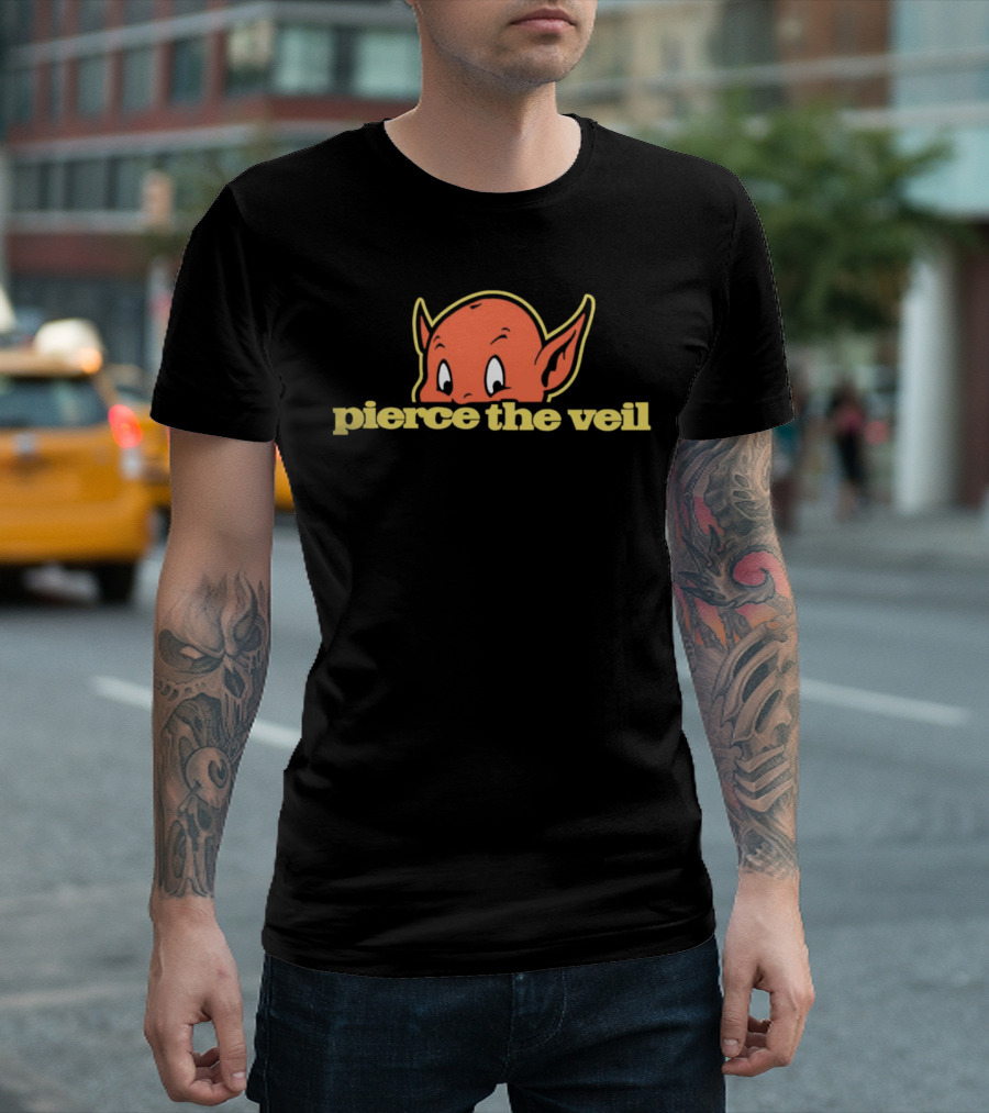 Pierce the Veil Devil Icon Red Cartoon Head T-Shirt