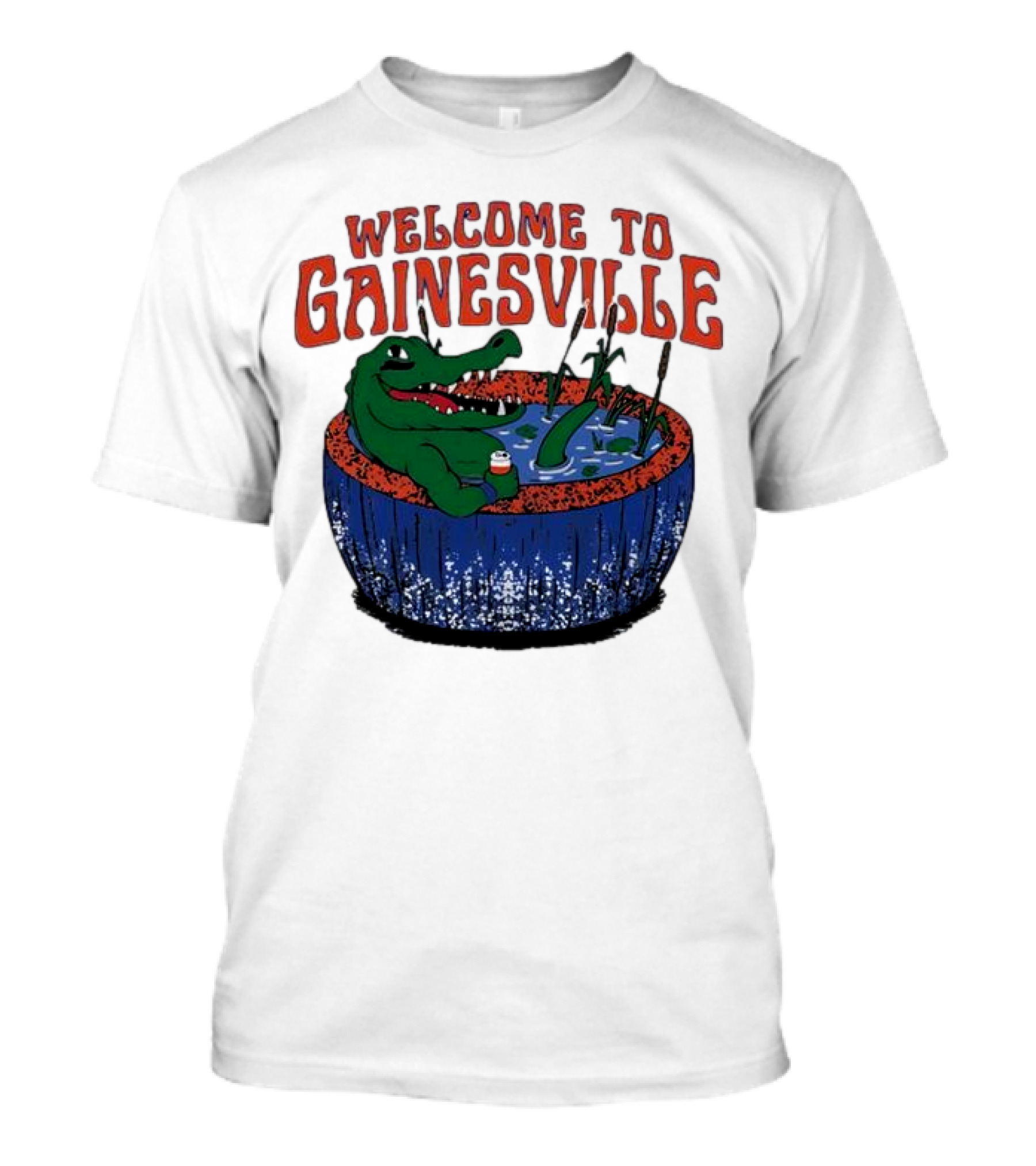 Welcome To Gainesville Alligator Swamp Scene T-Shirt