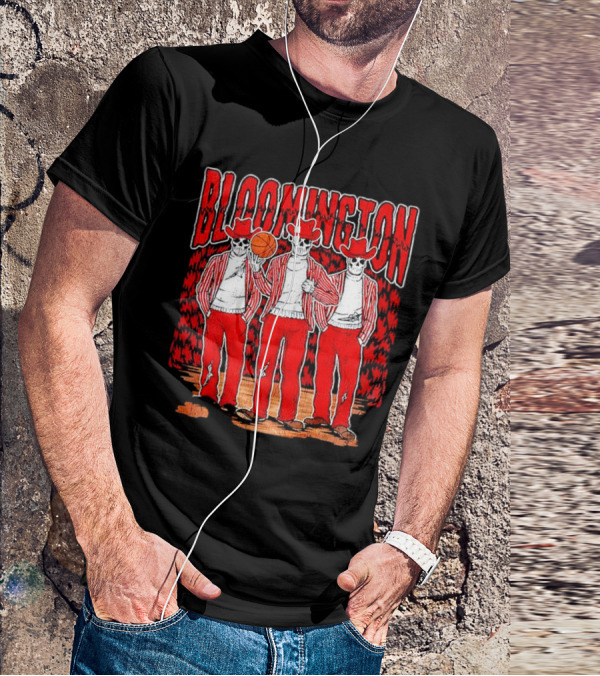 Bloomington Basketball Skeletons In Cowboy Hats T-Shirt
