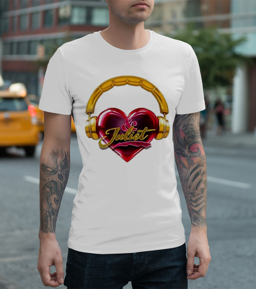 Broadway Juliet Heart Headphones T-Shirt