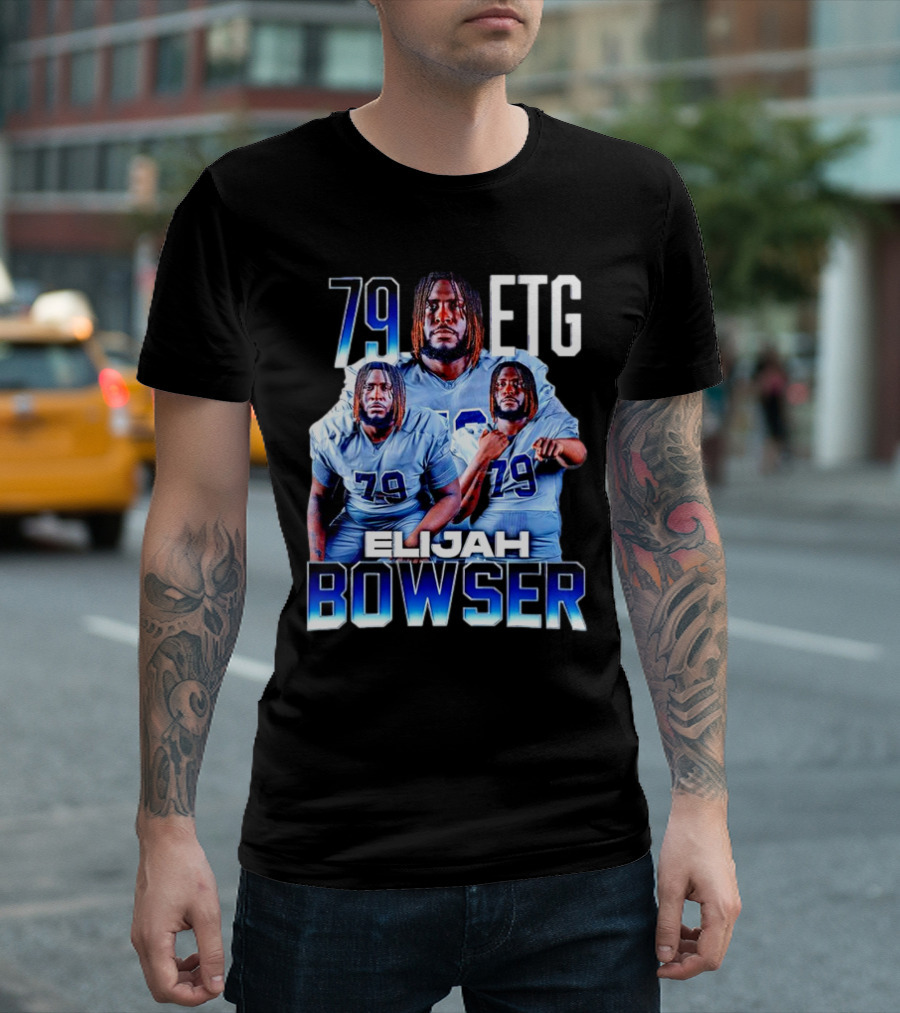 Elijah Bowser 79 ETG Football Player Montage T-Shirt