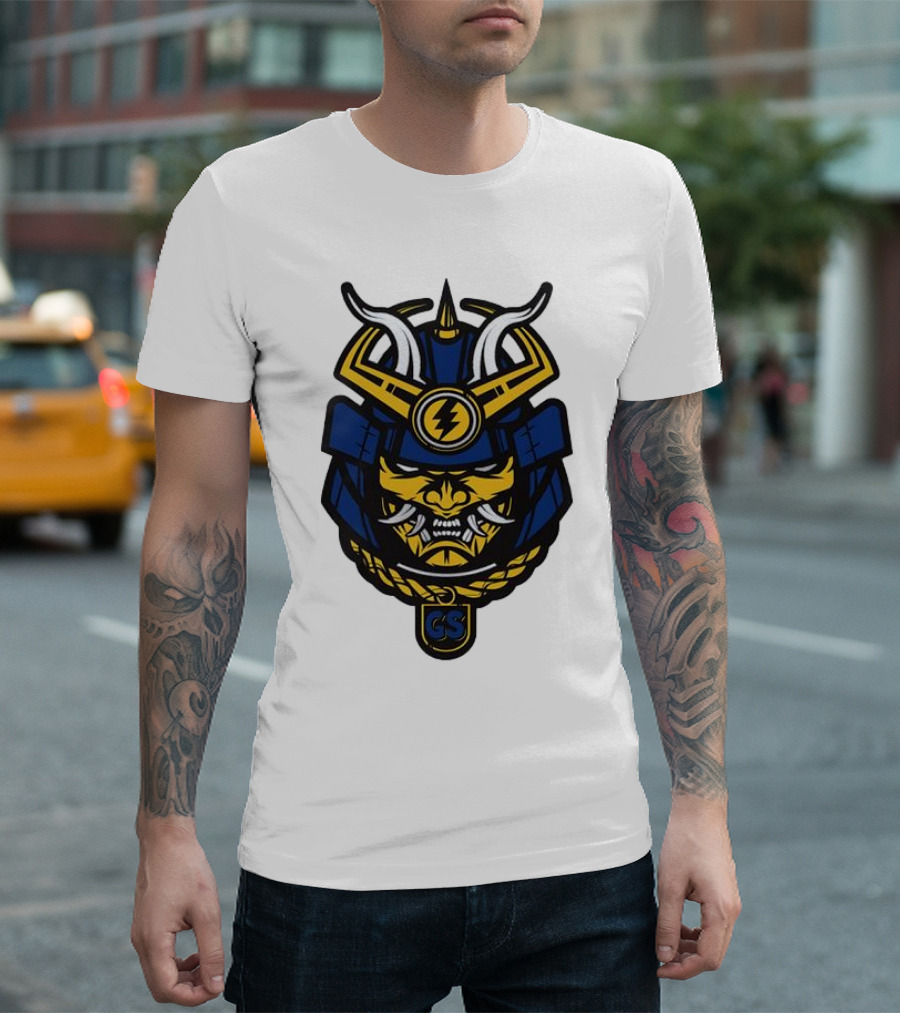 Golden State Warriors GS Samurai Helmet Emblem T-Shirt
