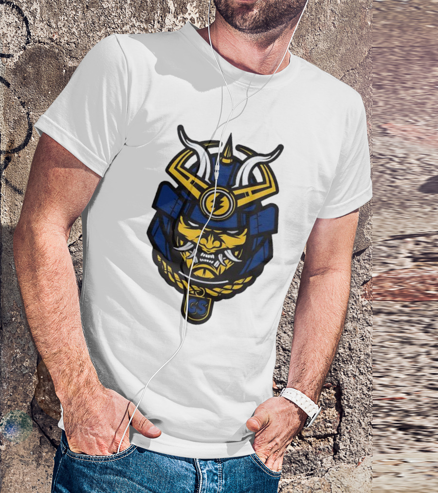 Golden State Warriors GS Samurai Helmet Emblem T-Shirt