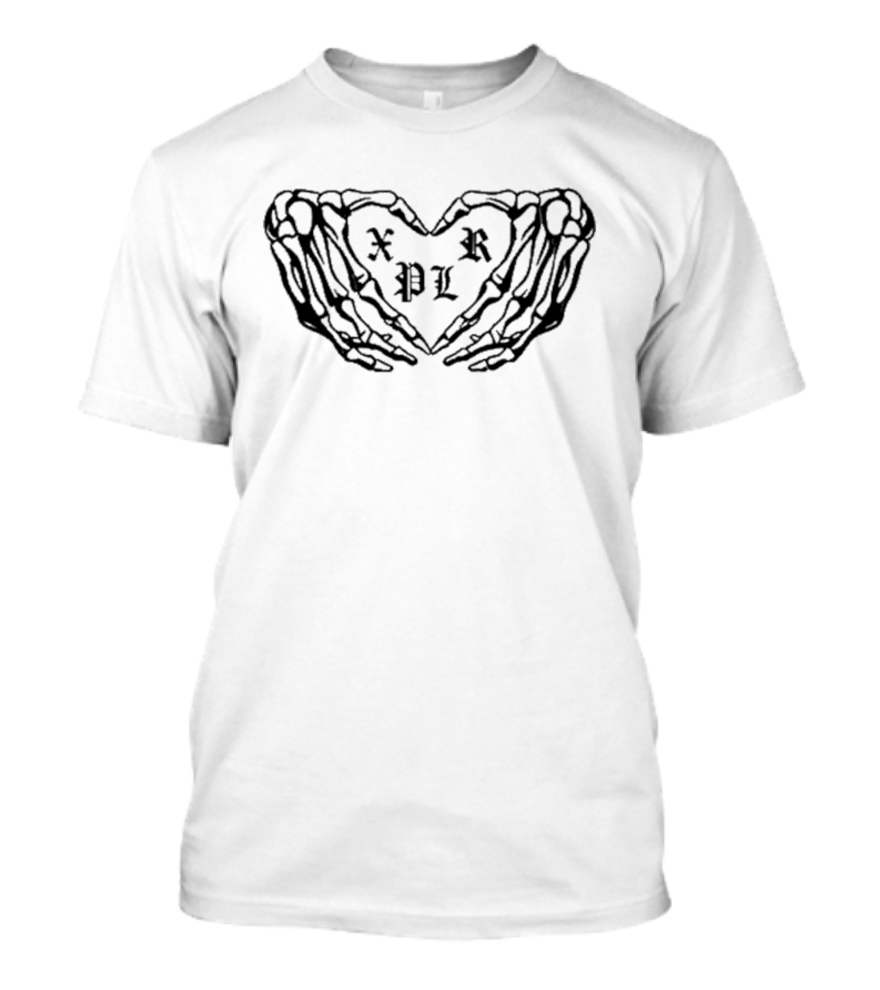XPLR Skeleton Hands Heart T-Shirt