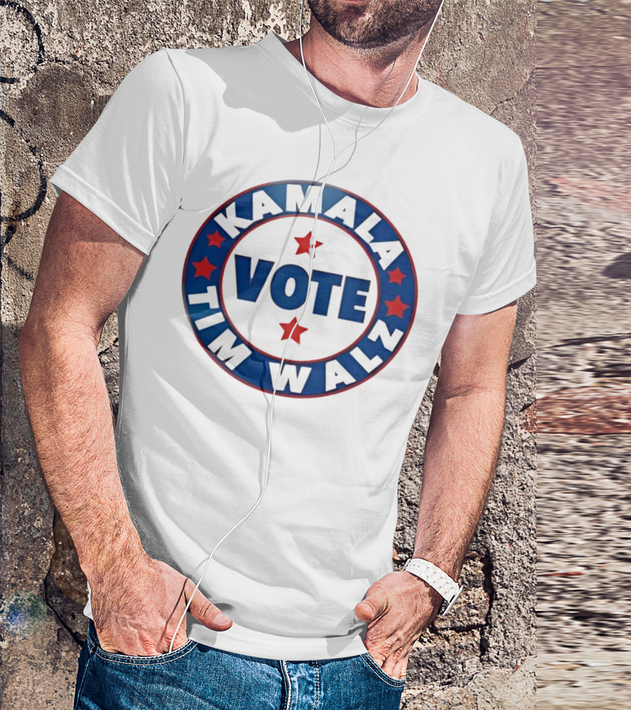Kamala Tim Walz Vote Stars T-Shirt