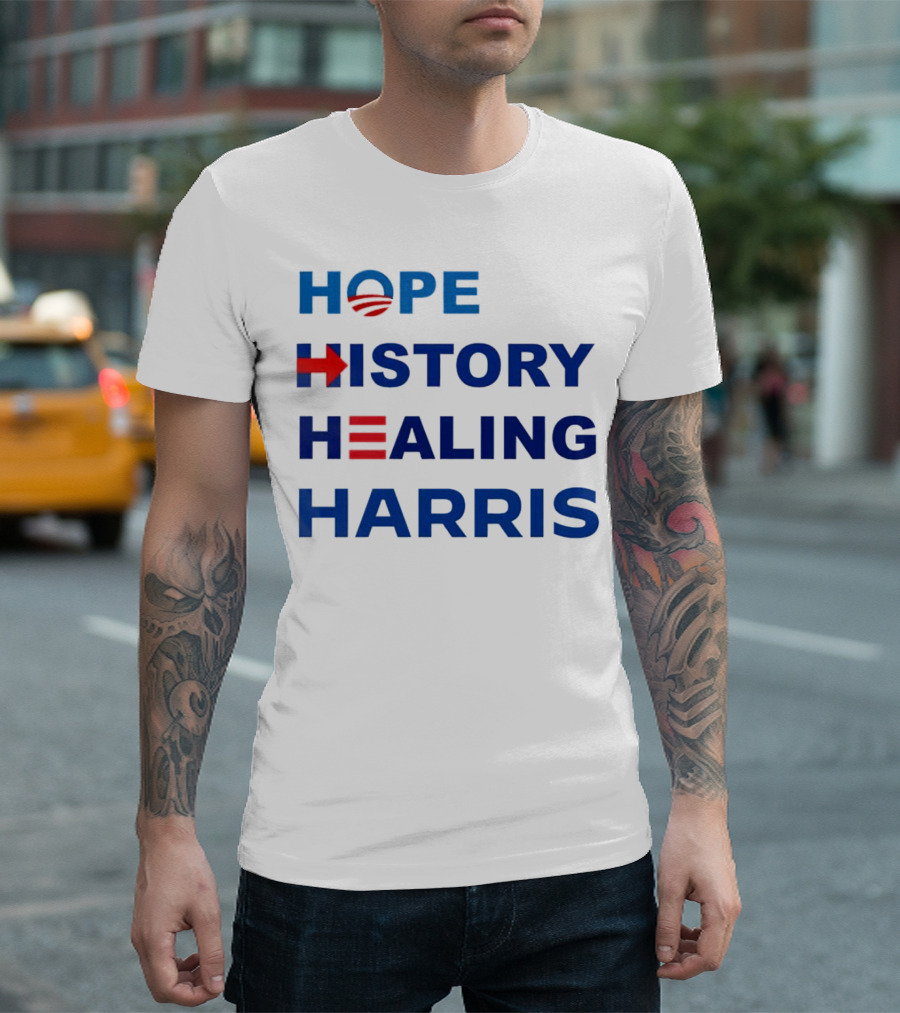 HOPE History Healing Harris Obama Arrow Elements T-Shirt