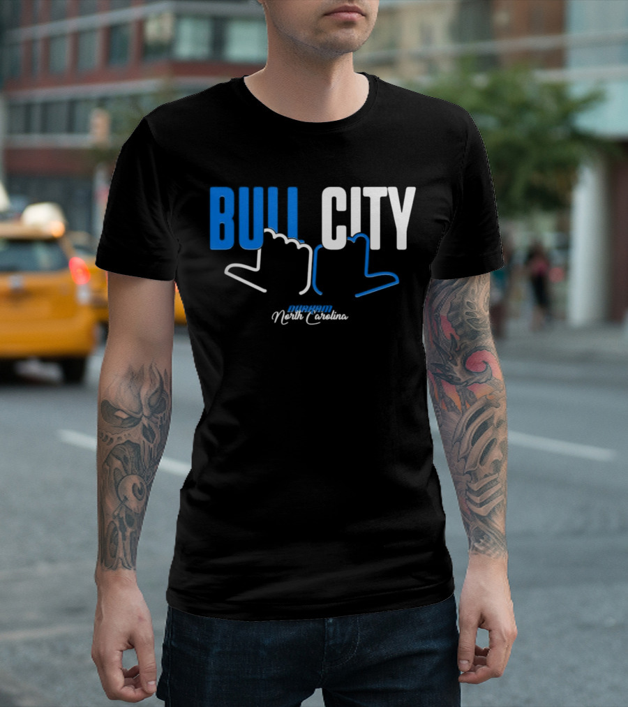 Durham North Carolina Bull City Hands T-Shirt