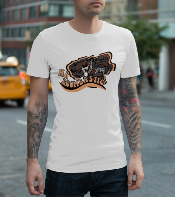 MR BOOMBASTIC Robot Design With Futuristic Mech Elements T-Shirt