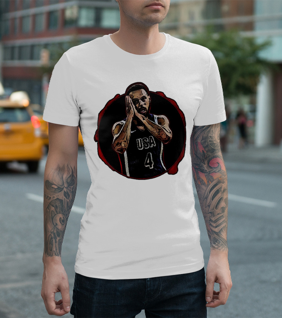 Stephen Curry Night Night USA Basketball Team Paris T-Shirt
